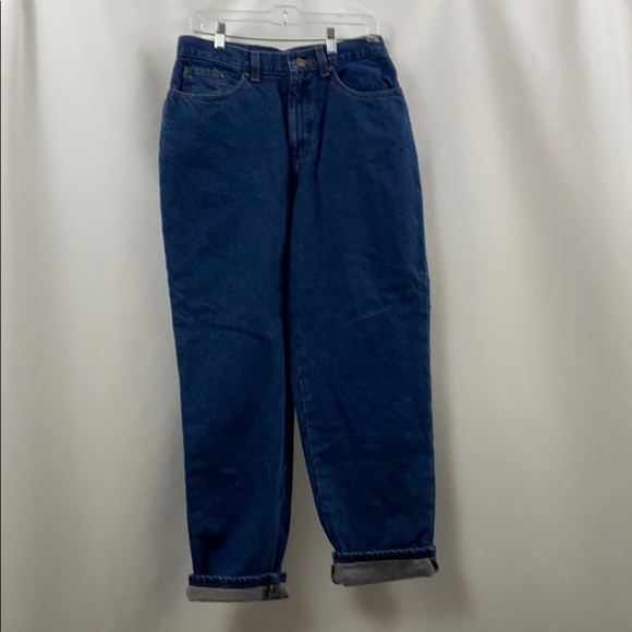 L.L. Bean Denim - Vtg NWT LL Bean Women 12 R  Gray Fleece Blue Jeans